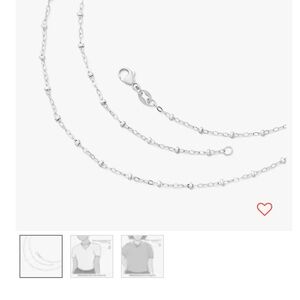 Sale- Sterling Silver Beaded Chain Necklace
